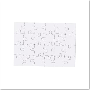 Jigsaw Puzzle Lines Design Posters and Art